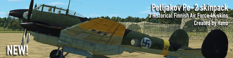 3 Historical Finnish Petljakov Pe-2 4K skins. 3 Historical Finnish Petljakov Pe-2 4K skins.